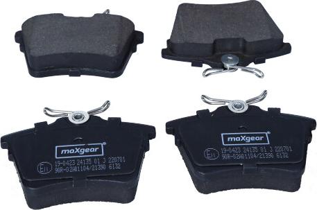 Maxgear 19-0423 - Kit pastiglie freno, Freno a disco autozon.pro