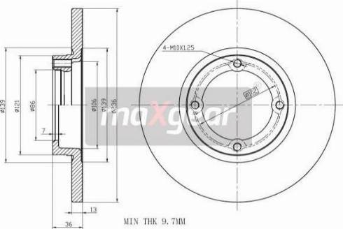 Maxgear 19-0702MAX - Discofreno autozon.pro