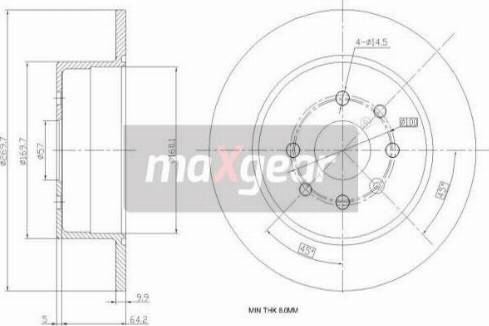 Maxgear 19-0788MAX - Discofreno autozon.pro