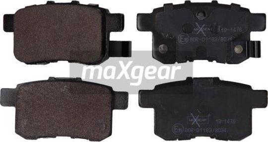 Maxgear 19-1476 - Kit pastiglie freno, Freno a disco autozon.pro