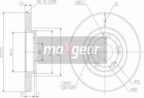 Maxgear 19-1008MAX - Discofreno autozon.pro