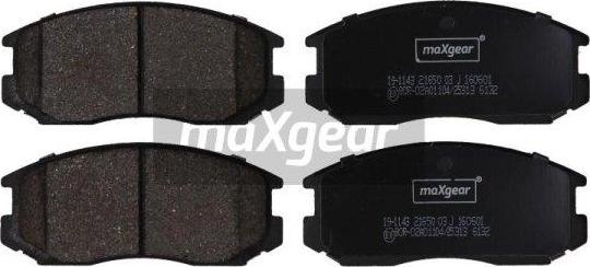 Maxgear 19-1143 - Kit pastiglie freno, Freno a disco autozon.pro