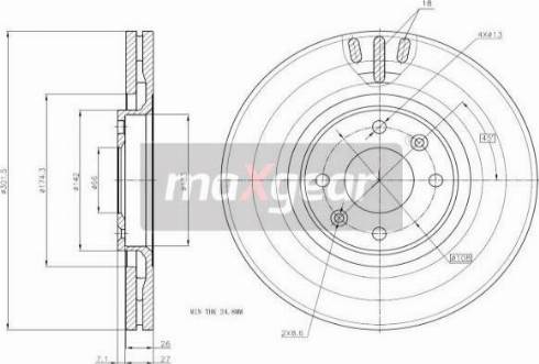 Maxgear 19-1875MAX - Discofreno autozon.pro