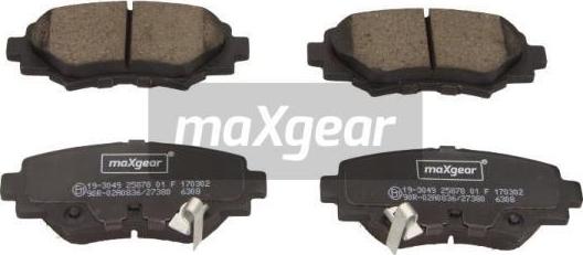 Maxgear 19-3049 - Kit pastiglie freno, Freno a disco autozon.pro