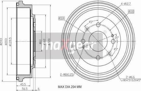 Maxgear 19-3192 - Tamburo freno autozon.pro