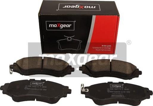 Maxgear 19-3398 - Kit pastiglie freno, Freno a disco autozon.pro