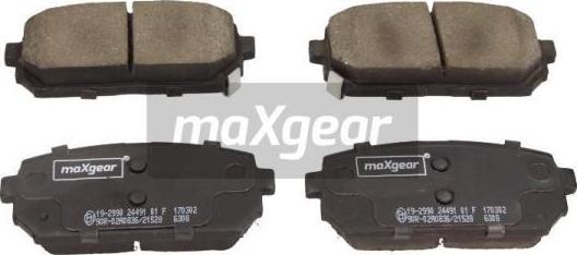 Maxgear 19-2990 - Kit pastiglie freno, Freno a disco autozon.pro