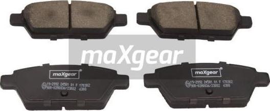 Maxgear 19-2992 - Kit pastiglie freno, Freno a disco autozon.pro