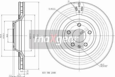 Maxgear 19-2492 - Discofreno autozon.pro