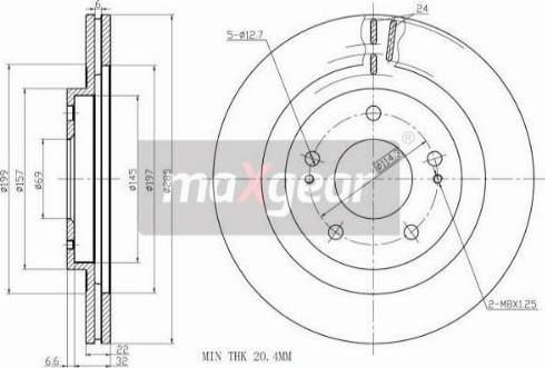 Maxgear 19-2445 - Discofreno autozon.pro