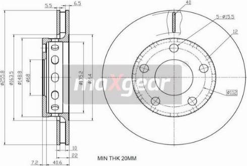 Maxgear 19-2450 - Discofreno autozon.pro