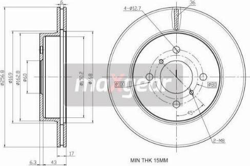 Maxgear 19-2528 - Discofreno autozon.pro