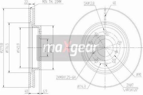 Maxgear 19-2003MAX - Discofreno autozon.pro