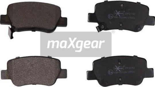 Maxgear 19-2142 - Kit pastiglie freno, Freno a disco autozon.pro