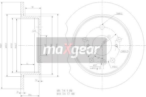 Maxgear 19-2347 - Discofreno autozon.pro