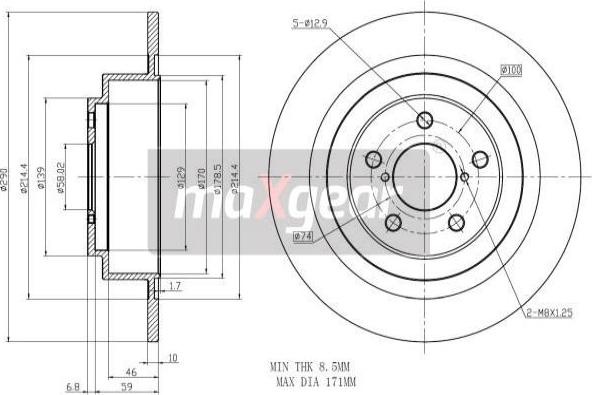 Maxgear 19-2357 - Discofreno autozon.pro