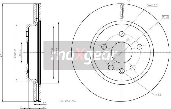 Maxgear 19-2368MAX - Discofreno autozon.pro