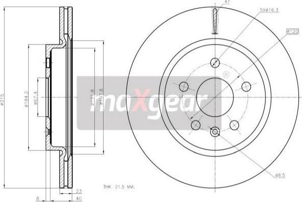 Maxgear 19-2368 - Discofreno autozon.pro