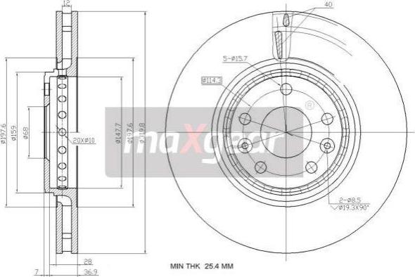 Maxgear 19-2363 - Discofreno autozon.pro