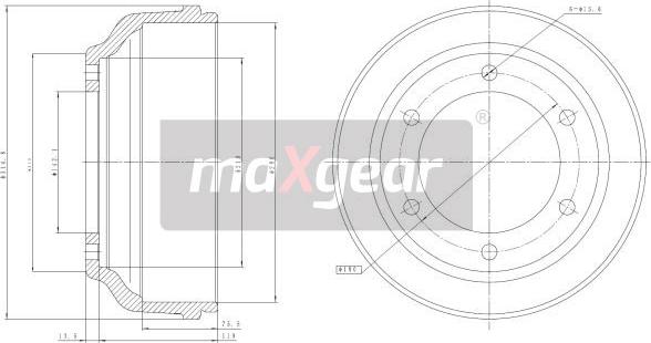 Maxgear 19-2304 - Tamburo freno autozon.pro