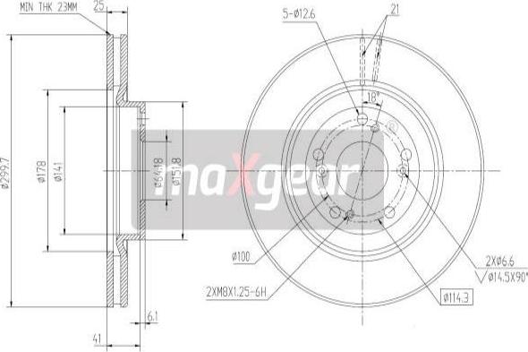 Maxgear 19-2301 - Discofreno autozon.pro