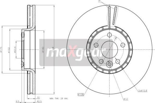 Maxgear 19-2336 - Discofreno autozon.pro