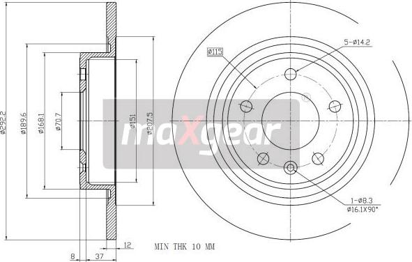 Maxgear 19-2331MAX - Discofreno autozon.pro