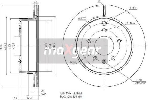 Maxgear 19-2370 - Discofreno autozon.pro