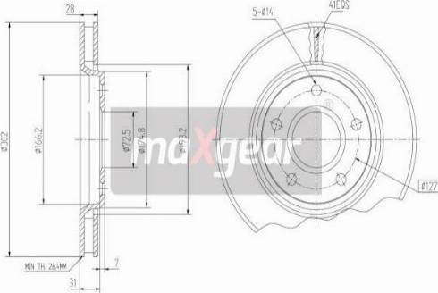 Maxgear 19-2274MAX - Discofreno autozon.pro