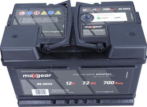 Maxgear 85-0043 - Batteria avviamento autozon.pro