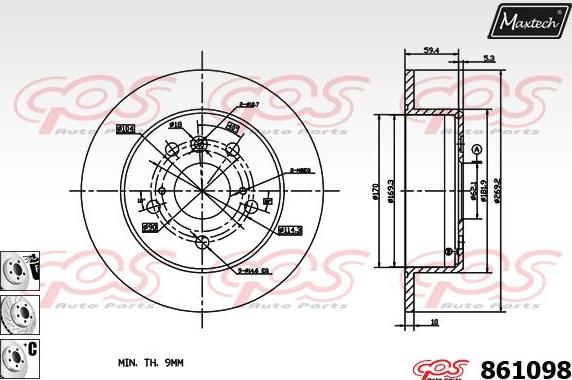 Maxtech 72934002 - Pistone, Pinza freno autozon.pro