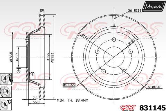 Maxtech 70180359 - Guarnizione, Pistoncino pinza freno autozon.pro