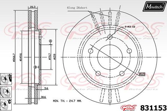 Maxtech 5282206 - Fuso a snodo, Sospensione ruota autozon.pro