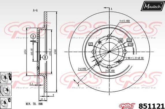 Maxtech 72932003 - Pistone, Pinza freno autozon.pro