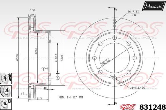 Maxtech 827022 - Discofreno autozon.pro