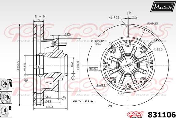 Maxtech 877211 - Discofreno autozon.pro