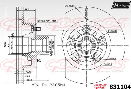 Maxtech 5273020 - Fuso a snodo, Sospensione ruota autozon.pro