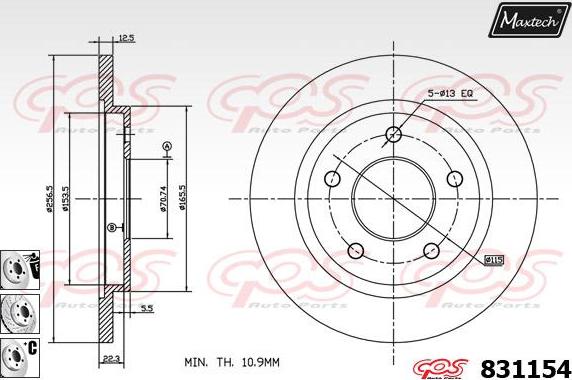 Maxtech 6254008 - Pinza freno autozon.pro