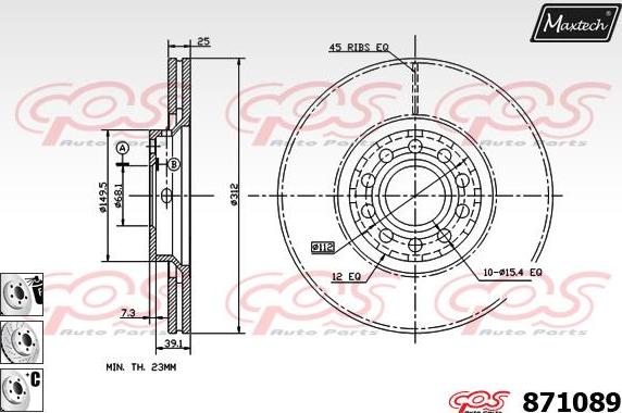 Maxtech 70160025 - Kit manicotti di guida, Pinza freno autozon.pro