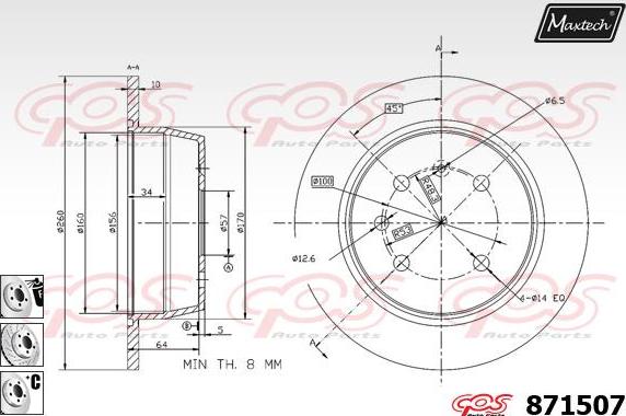 Maxtech 6253000 - Pinza freno autozon.pro