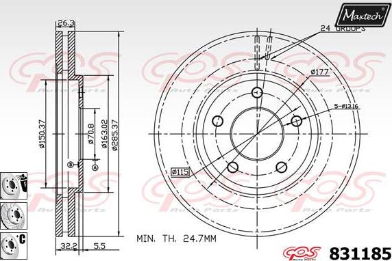 Maxtech 883001 - Discofreno autozon.pro