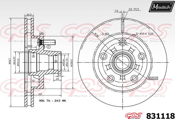 Maxtech 6266200 - Pinza freno autozon.pro