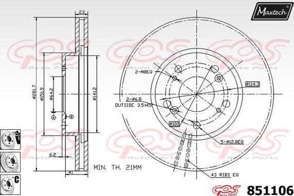 Maxtech 72934006 - Pistone, Pinza freno autozon.pro