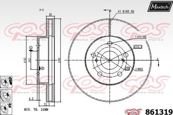 Maxtech 72941002 - Pistone, Pinza freno autozon.pro