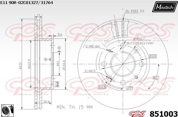 Maxtech 6262000 - Pinza freno autozon.pro