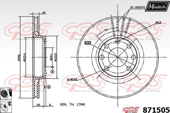 Maxtech 6262003 - Pinza freno autozon.pro