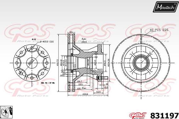 Maxtech 6283407 - Pinza freno autozon.pro