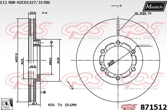 Maxtech 6228006 - Pinza freno autozon.pro