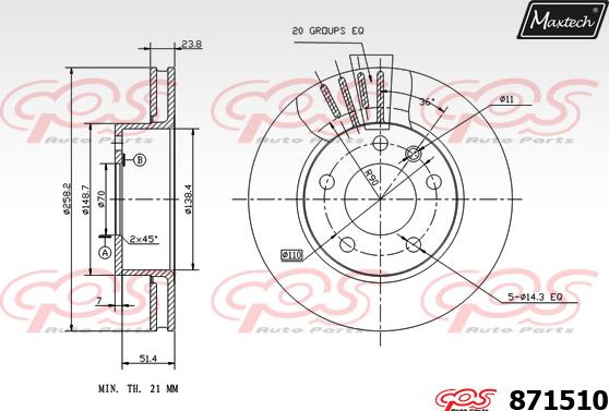 Maxtech 6228007 - Pinza freno autozon.pro