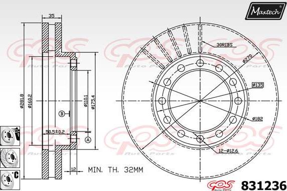 Maxtech 72957009 - Pistone, Pinza freno autozon.pro